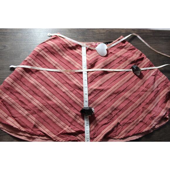 For Love & Lemons Mauve Pink Skirt Chevron Ribbon Ruffle Revolve Size XS - Picture 5 of 8